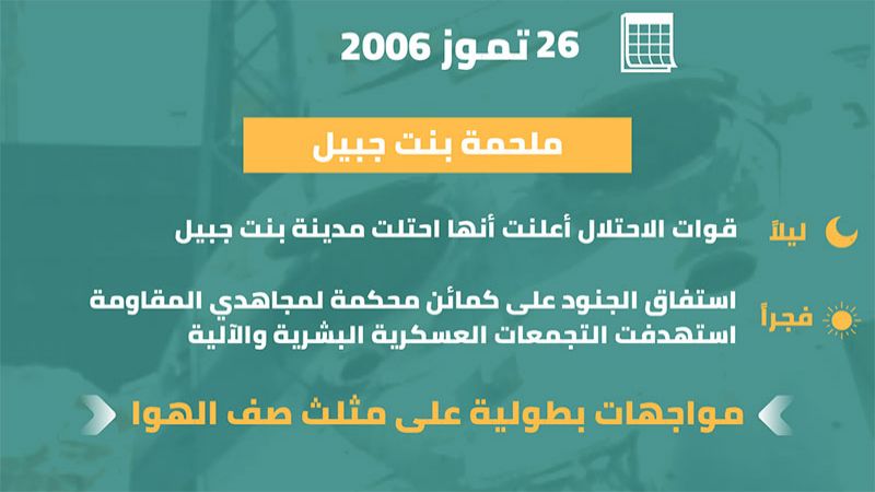 إنفوغراف يوميات حرب 2006: 26 تموز