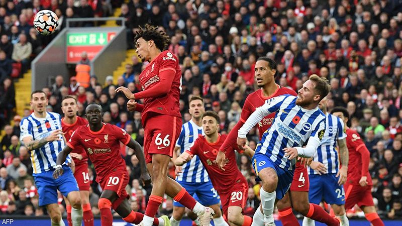 "برايتون" يفرض التعادل على "ليفربول" في "أنفيلد رود"