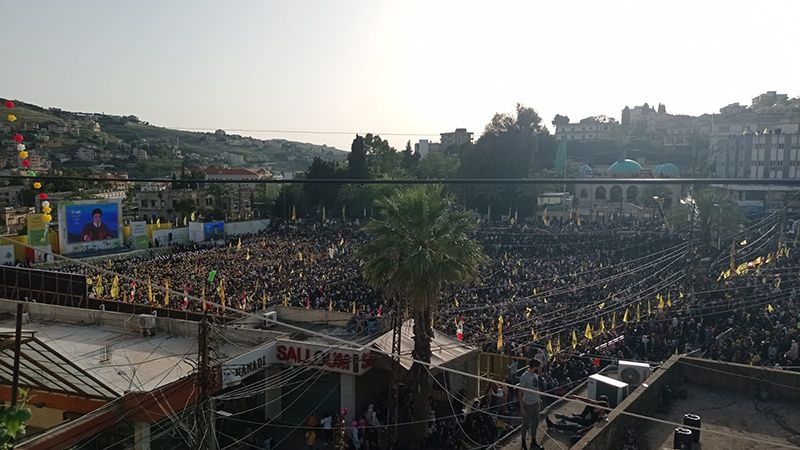 بالصور: جانب من مهرجان حزب الله الانتخابي الكبير في النبطية