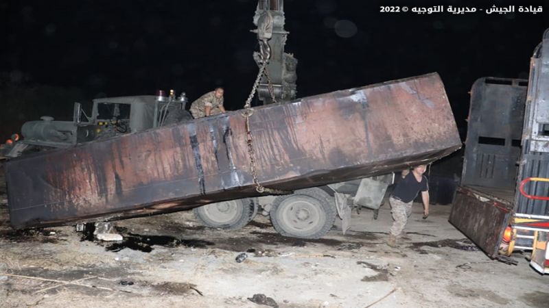 بالصور: الجيش اللبناني يضبط سرقة للنفط الخام من أنبوب العراق- لبنان في البداوي