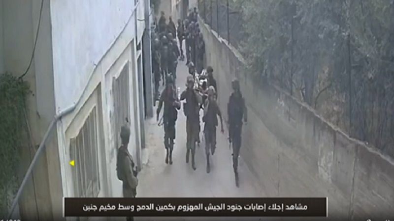 مشاهد من كمين محكم نفذه مجاهدو سرايا القدس في حارة الدمج بمدينة جنين في الضفة الغربية المحتلة