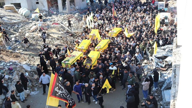 بالصور| تشييع ثلة من الشهداء على طريق القدس في القليلة