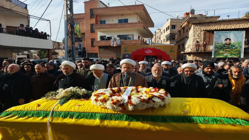 حزب الله وجمهور المقاومة يشيّعون الشهيد علي قاسم الجاروش في علي النهري البقاعية